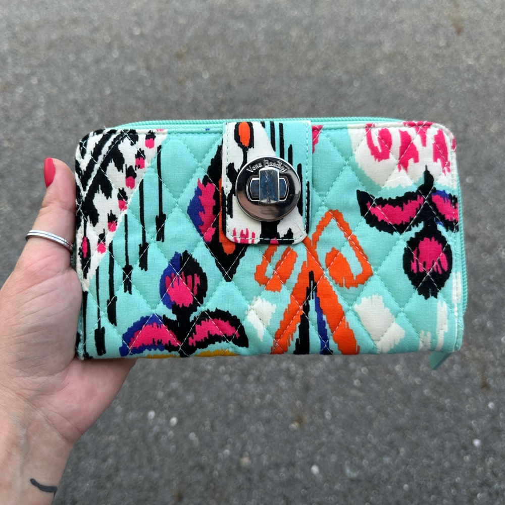 Vera Bradley Turnlock Wallet-Pueblo